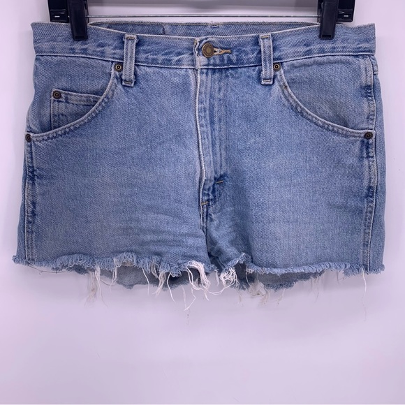 Wrangler Cut Off High Rise Jean Shorts Size 10/12 - Picture 1 of 5
